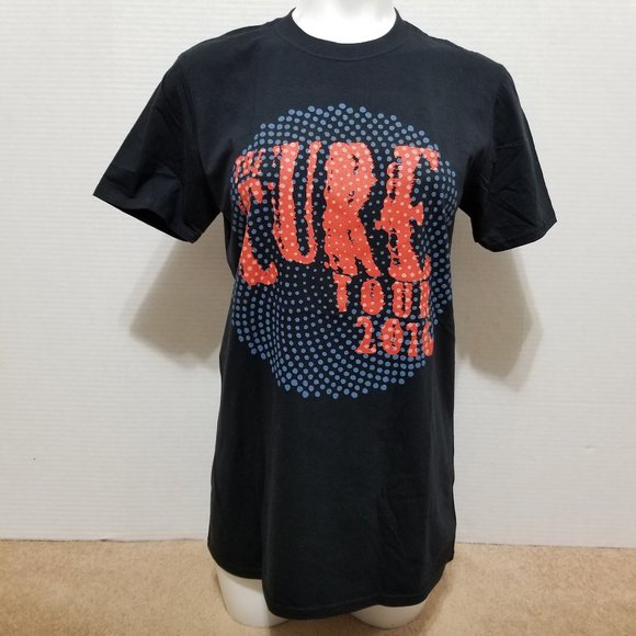 Gildan Other - The Cure shirt Medium 2016 Tour swirl dots concert goth band merch Europe